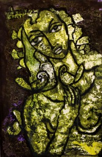 Anwar Maqsood, 14 x 21 Inch, Acrylic on Paper, Figurative Painting, AC-AWM-008